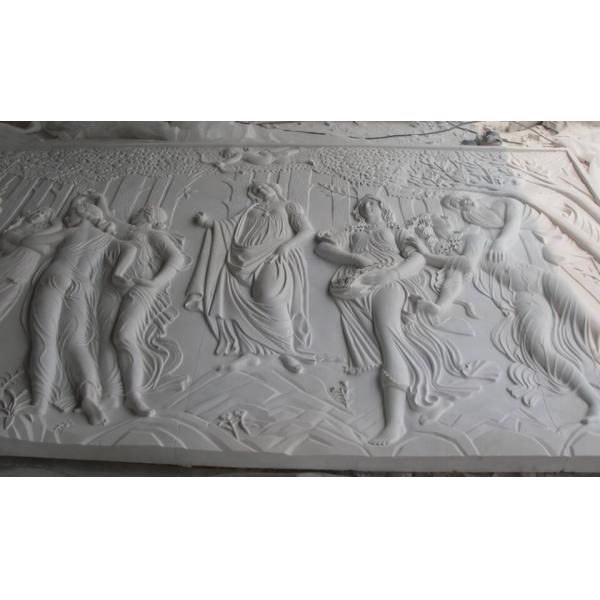 Buy white marble carved panel by hand at wholesale prices