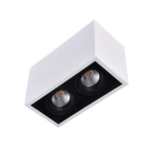 Quality twin 2x10W surface mounted LED grille light custom made suspension wire type switch /Triac dimmable square downlight for sale