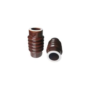 Brown 10kV High Voltage Ceramic Insulators For Distribution Lines