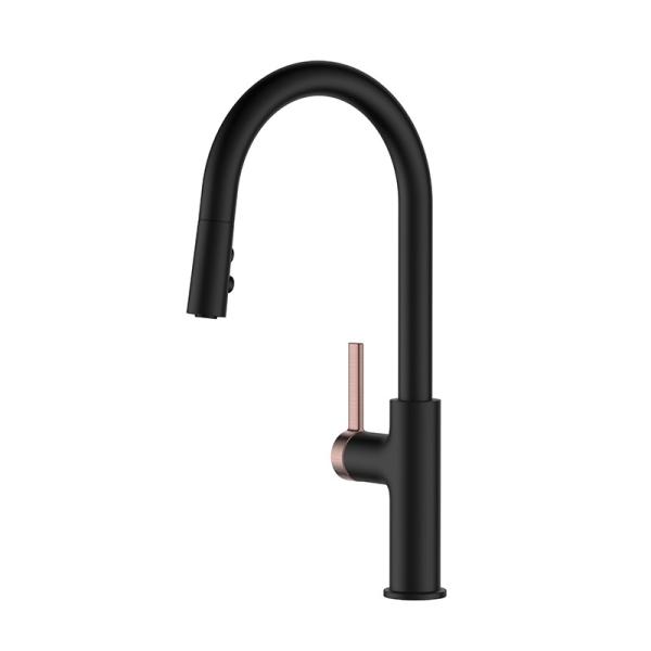 Buy AE45107MB Kitchen Mixer Faucet Matte Black With Pull Down Sprayer at wholesale prices