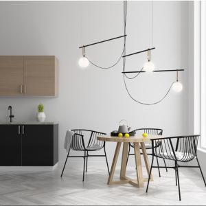 Simple Round Ball Restaurant Chandelier Postmodern Creative Bedroom Nordic