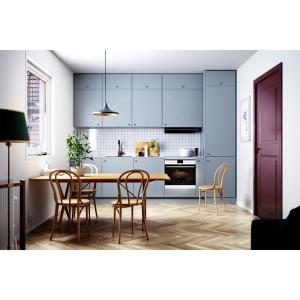 100CM Solid Gray Kitchen Cabinets With White Countertops Furniture