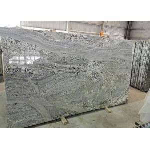 China Polished Bookmatched Stone Slabs , Hard White Grey Polished Granite Slabs on sale