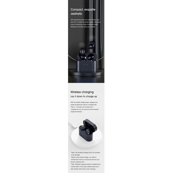 2021 QCY Wireless Earbuds Noise Cancelling HT01 Wireless Charging Headphones Earphone HT01