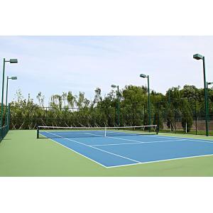 Blue Green Anti Skid Badminton Court Synthetic Flooring Seamless