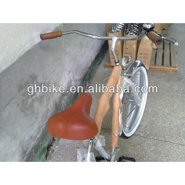 26 Inch CP Chrome Frame Spring Fork Beach Cruiser Bicycle with Steel Fork Material