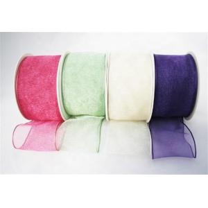 Wide Polyester Organza Ribbon Narrow Woven Technics Various Colours