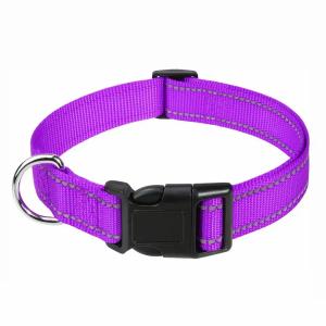 Black Reflective Sublimation Dog Collar Adjustable Nylon Dog Collar