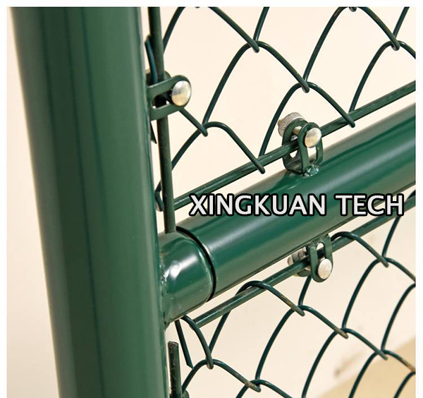 Vinyl Coated Chain Link Fence Fabric 50 Ft Roll Black Green color OEM