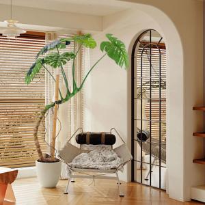 Durable Furniture Pot Artificial Monstera Plants For Garden