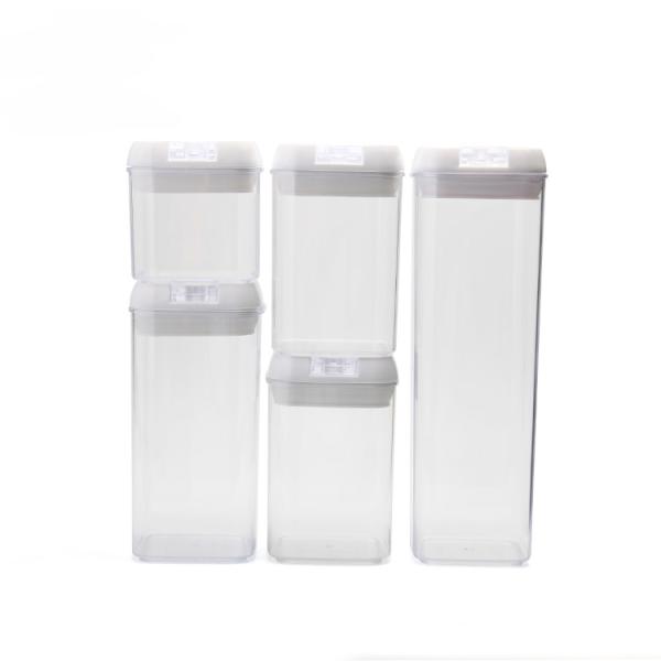 Customized 2.3L Square Kitchen Plastic Airtight Jar for Food Storage Containers