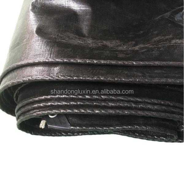 Buy 500D Yarn Count Black Polyethylene Tarpaulin for Dust Proof and Sun Resistance Direct at wholesale prices