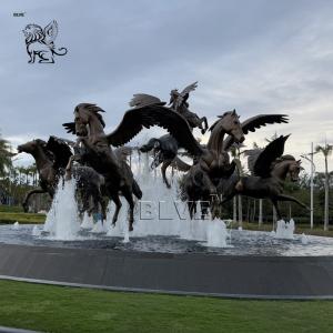 Life Size Bronze Horse Statues Water Fountain Large Outdoor Marble Fountains