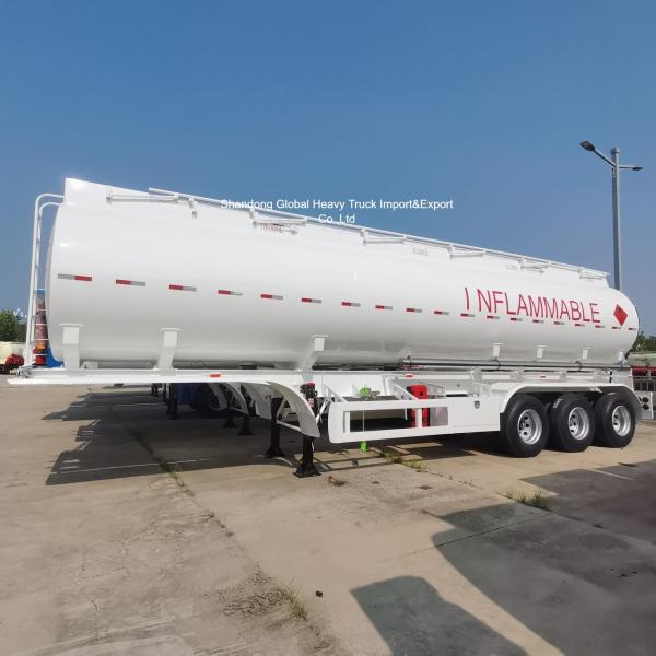 Buy 48000L Oil Fuel Tanker Semi Trailer 3 Axle Heavy Duty at wholesale prices