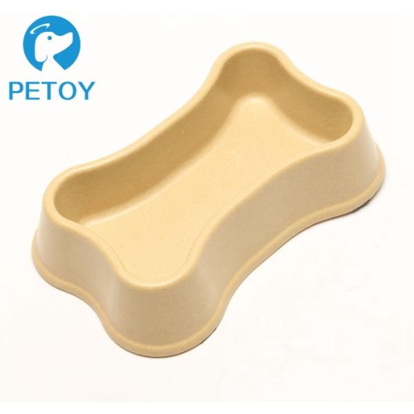 Buy Bone Shape Bio Bamboo Cat Bowl Anti - Skid 20×12.5×4.3 Cm 150g Weight at wholesale prices