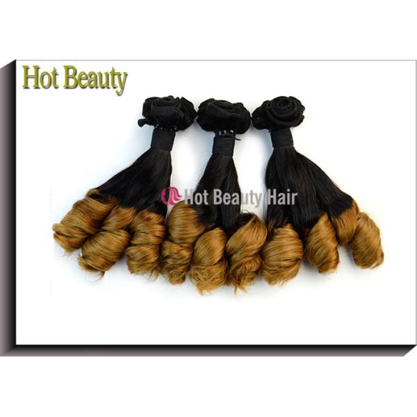Buy Tangle Free 7A Grade Virgin Hair Omgbre Spring Curl Weave Two Tone Color at wholesale prices