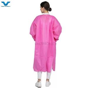 Direct Open Fronted Disposable Polypropylene Non-Woven PP Lab Coat for Work-Wear