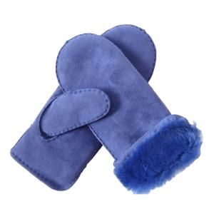 China shearling lamb fur leather gloves hand sewing lady mitten gloves on sale