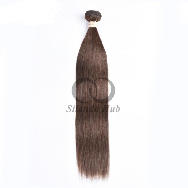 #4 Medium Brown Straight Remy Human Hair Bundles Sew In Weave Bundles Brazilian Bundle Deals