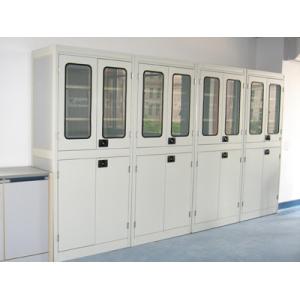 Custom Computer Lab Furniture Steel Chemical Cabinet With Grey / Blue