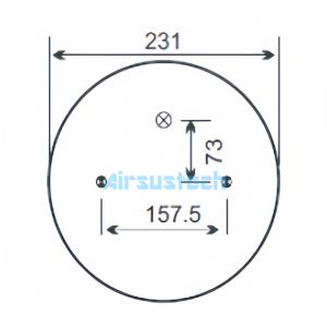 W013587008 Firestone Style 19 Air Spring Actuator 1B12-313 Goodyear Air Bag