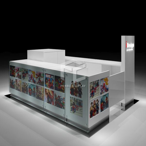 Buy Wooden Plywood T Shirt Kiosk 3D Printing Clothing Mall Kiosk at wholesale prices