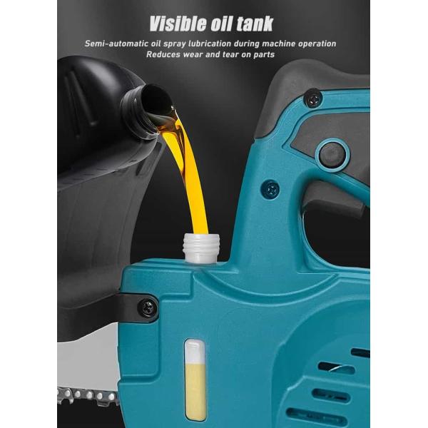 Electric 8 Inch Battery Powered Chainsaw Handheld Lightweight