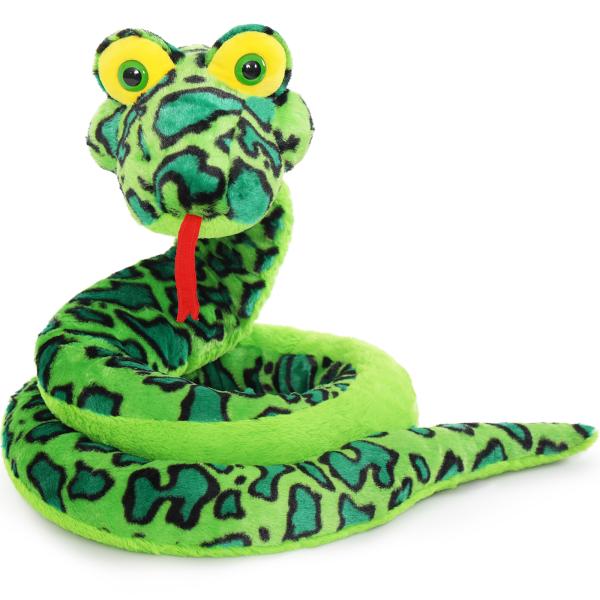 Wholesale MorisMos Giant Snake Stuffed Animal Stuffed Green Snake Plush Toy Kids