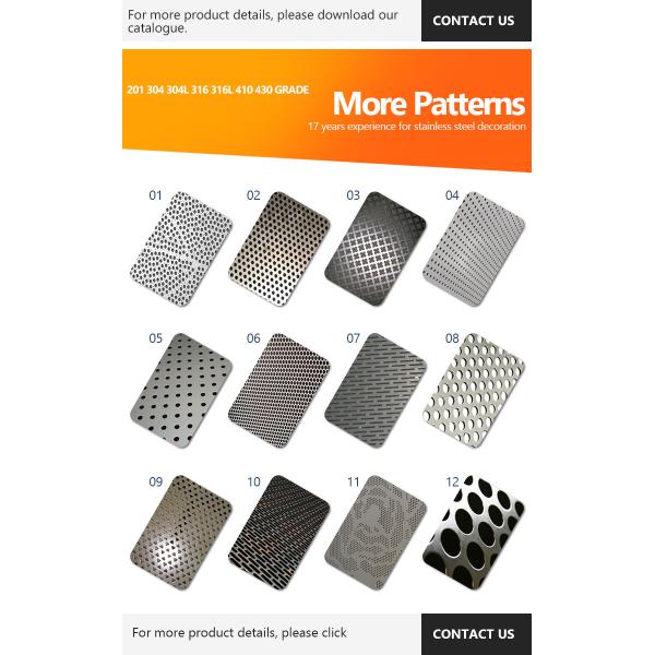 201 Hot Rolled Perforated Metal Sheet 4x8 4x10 2mm Perforated Stainless Steel Panels