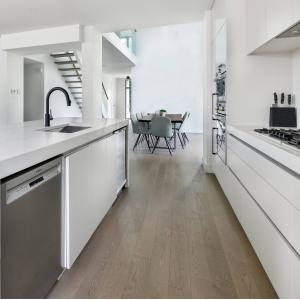 Home Furniture Modern Matte White Plastic Kitchen Cabinets