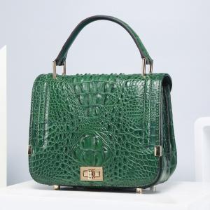 Authentic Genuine Crocodile Skin Female Small Purse Women Handbag Exotic