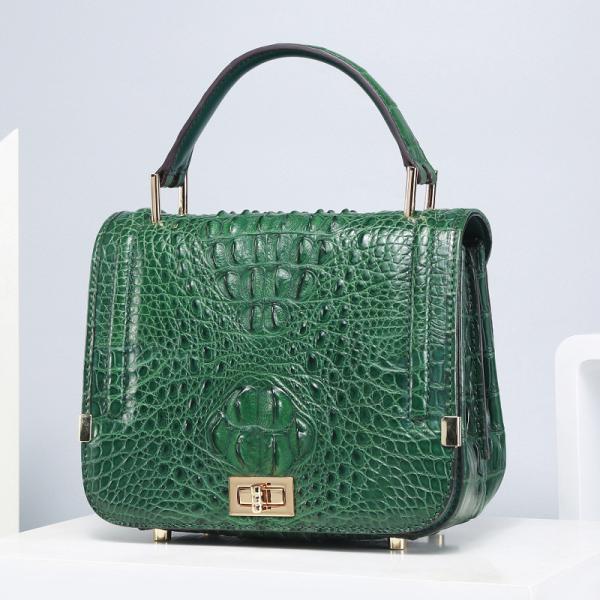 Authentic Genuine Crocodile Skin Female Small Purse Women Handbag Exotic