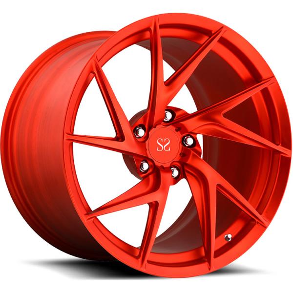 Buy Matt Red Customized 20 Staggered Car Alloy Rims For Porsche 911 Turbo at wholesale prices