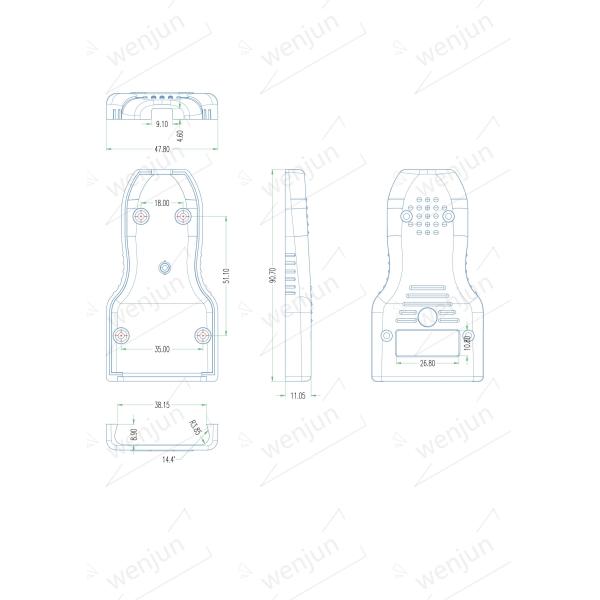 Car OBD2 16Pin Gourd Shaped Housing Male Connector Plug Adapter OBD Wiring Adapter Shell