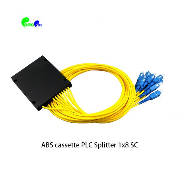 High Quality 1x 8 Fiber PLC Splitter With SC / LC / FC connector and G657A1