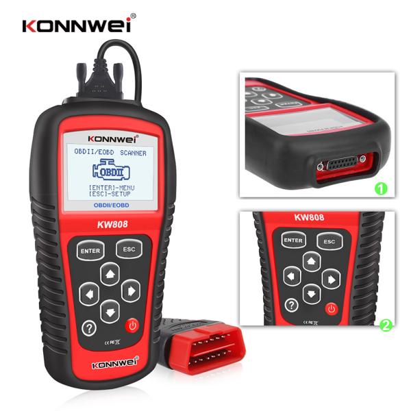 2.8 Inches Live Data Scanner Diagnostic Tool / Konnwei Kw808 Obd2 Scanner