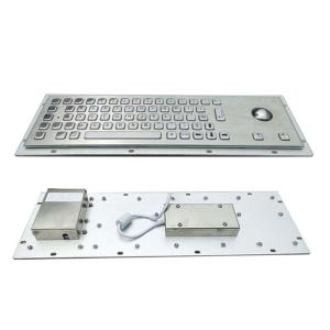 20mA Brushed Metal Industrial Keyboard 64 Keys Panel Mount