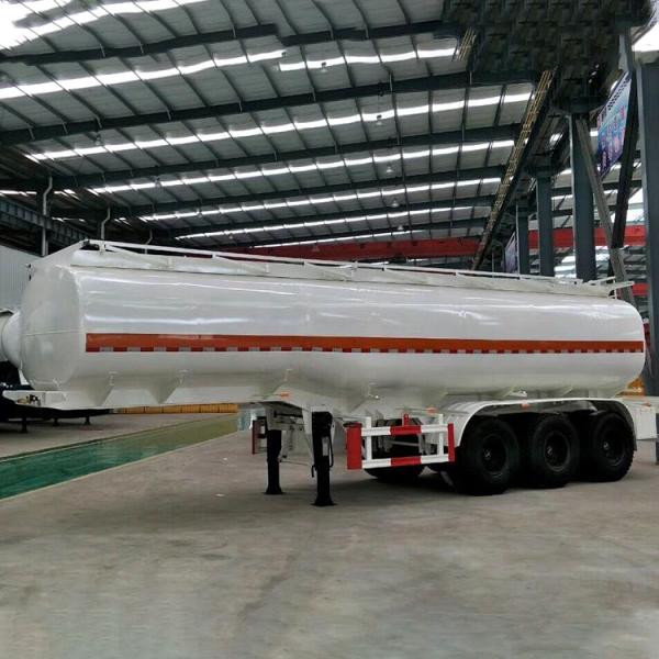 42000 Liters Oil Fuel Tank Heavy Duty Semi Trailers With Carbon Steel Matrrial And FUWA Axle