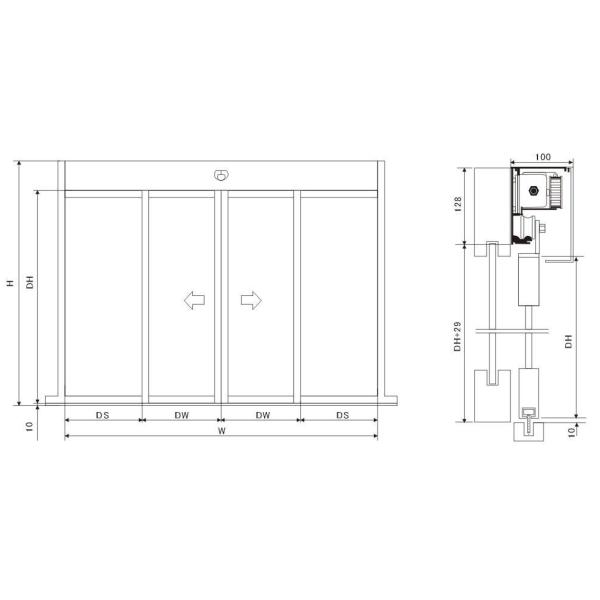 Round DC Brushless Motor 100W IP44 / Automatic sliding door motor