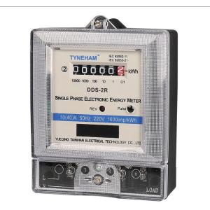 Quality Commercial Static Single Phase Energy Meter / Indoor 1 Phrase KWH Meter 230v for sale