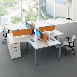 Modern 4 Seater Open Space Coworking Modular Office Table Work Station