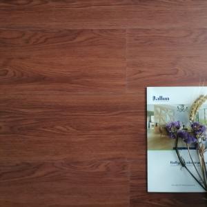 Red Brown Vinyl Plank Flooring Click Lock Wood Grain Finish Rigid Core Floors
