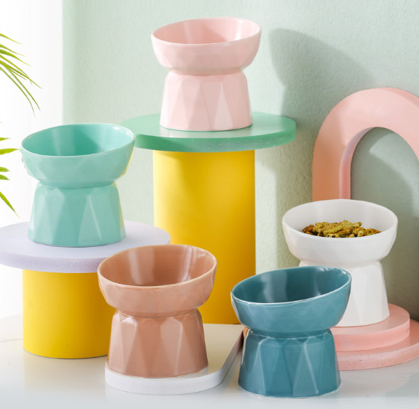 Buy ABS Pet Feeder Elevated Cat Dishes For Food Water at wholesale prices