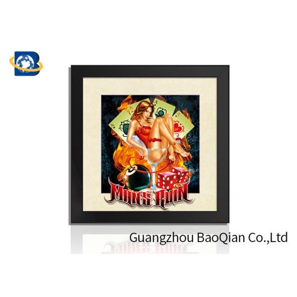 Flip Effect 3D / 5D Picture Lenticular Poster Printing Cats / Beautiful Girl Pattern