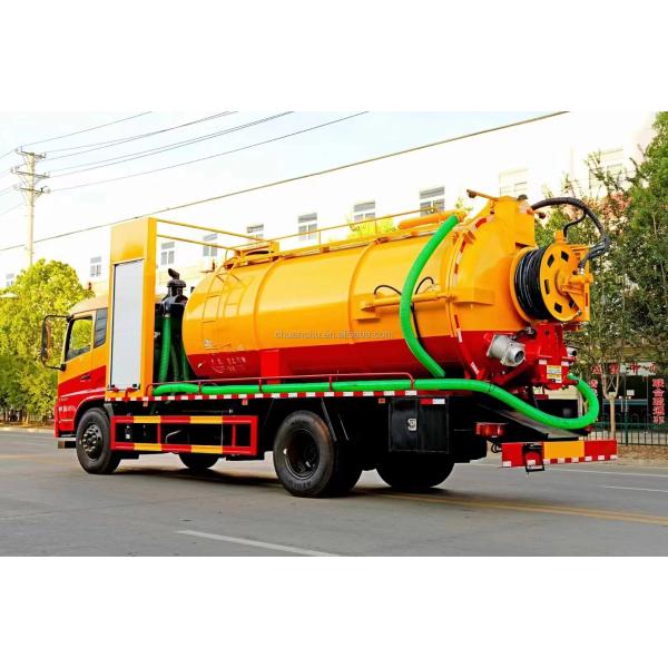 Special Vehicle 15000L High Pressure Flusher Cleaning Vacuum Suction Truck with Diesel Fuel Type 190HP