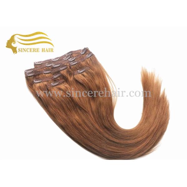 Buy 20" Clip In Hair Extensions for sale - 20 Inch Straight 100 Gram 8 PCS Clips-In 100% Remy Human Hair Extensions for Sale at wholesale prices