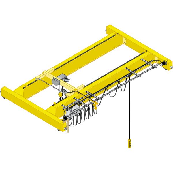 European Style Single Hook Double Girder Overhead Crane Workshop Operation