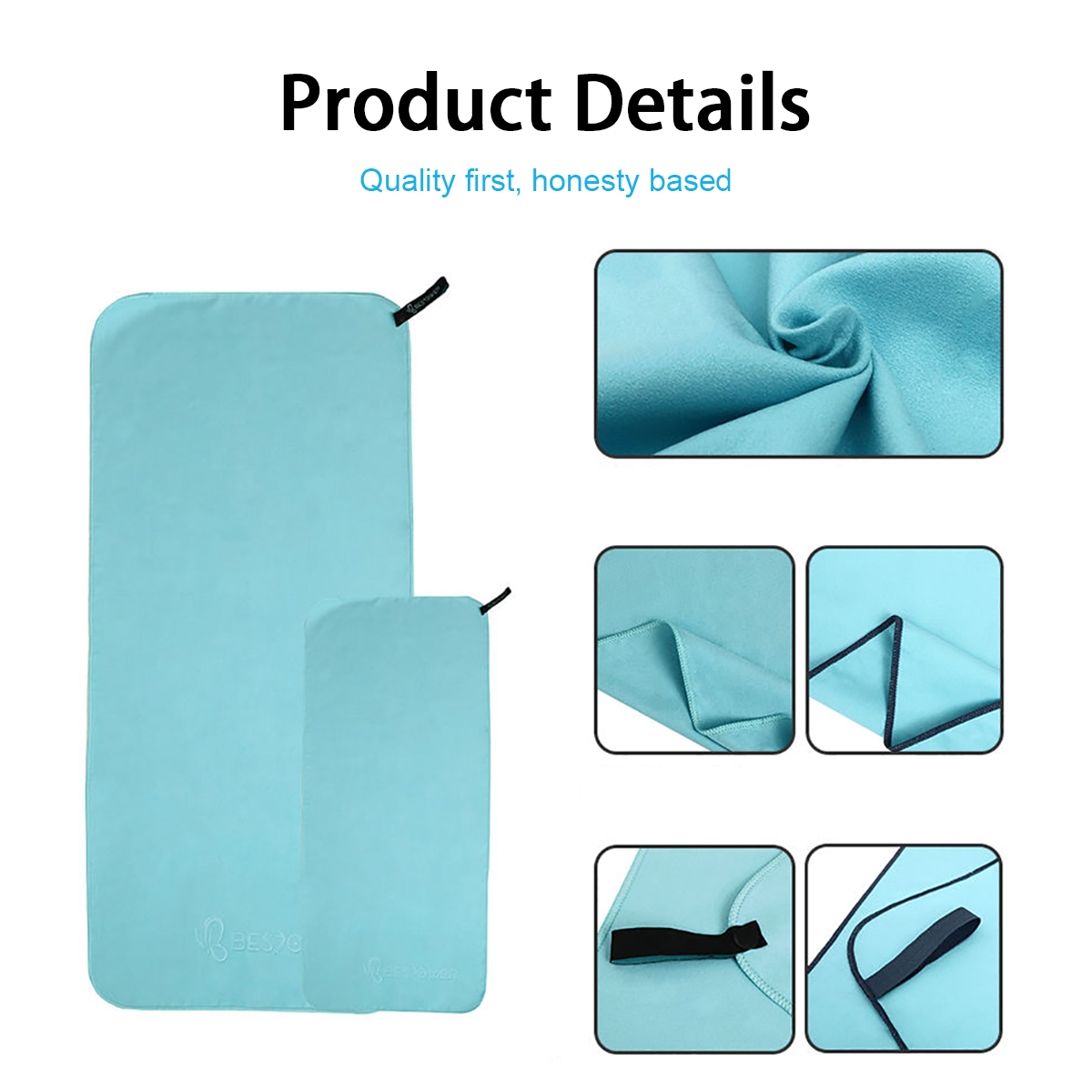 Personal Design Quick Dry Super Absorbent Custom Sports Workout Microfiber Gym Towel