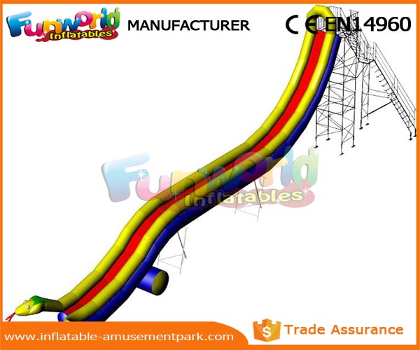 0.55 MM PVC Tarpaulin Crazy Long Water Slide City Giant Inflatable Water Slide