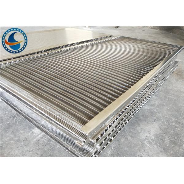 Stainless Steel Wedge Wire Screen Panels , Vee Wire Welded Johnson Screen Mesh